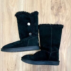 KOOLABURRA BY UGG Big Girl Kinslei Black Tall Boots style Size 4 EUC